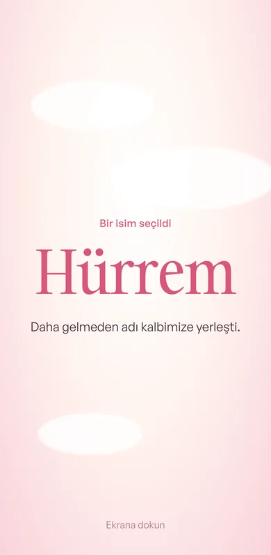 Hürrem için hazırlanan bebek sayfası