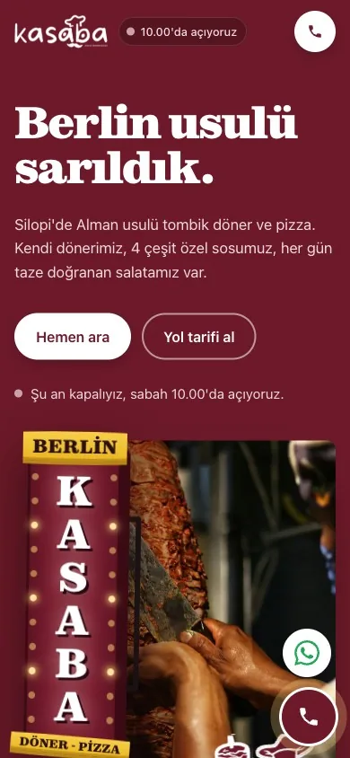 Kasaba Berlin sitesi telefonda
